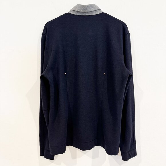 Kit + Ace Mens Layered Button Open Front Knit Cardigan Sweater Preppy Academia - Picture 7 of 8